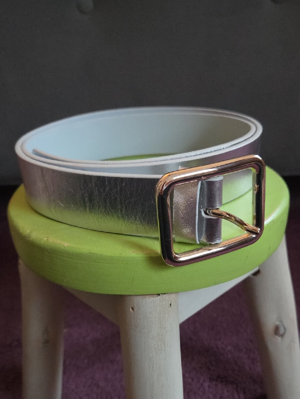 Anthropologie Silver Belt Womens Size XL